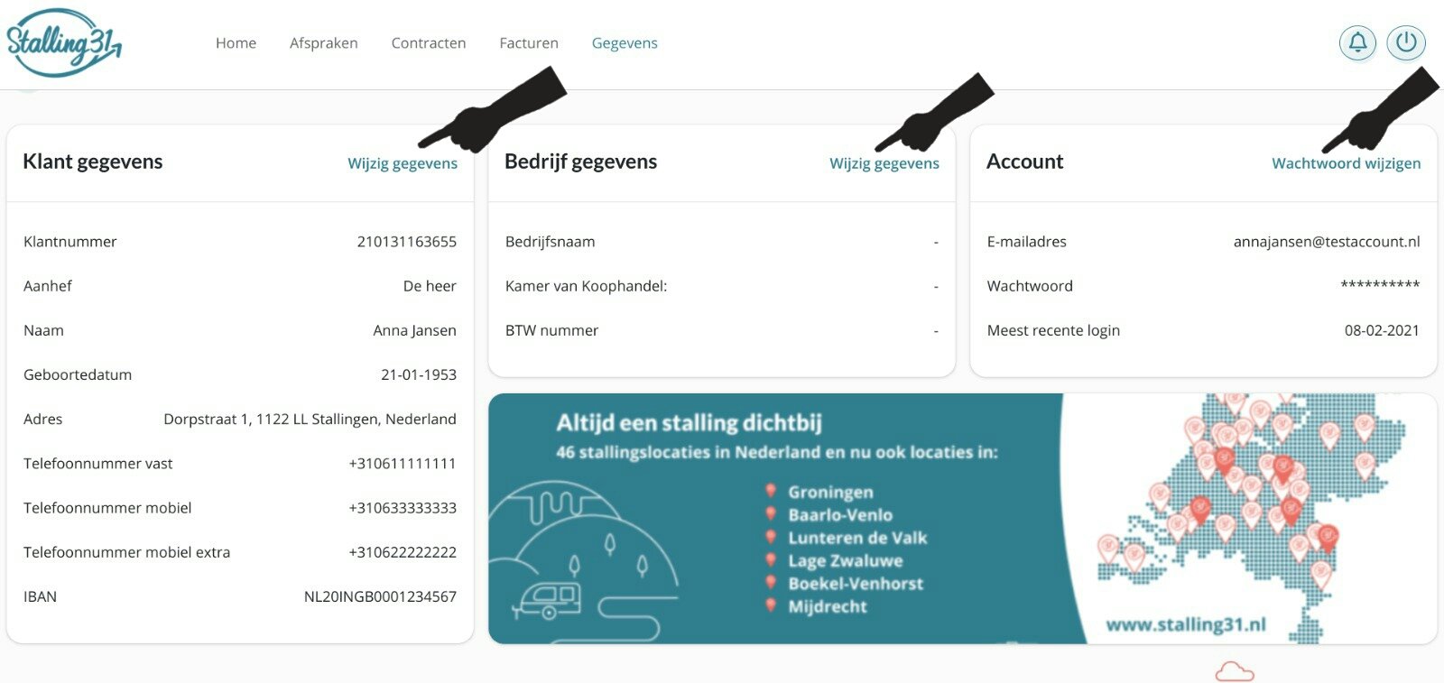 Hoe En Waar Kan Ik Mijn Gegevens Wijzigen? - Klantenservice - Stalling31